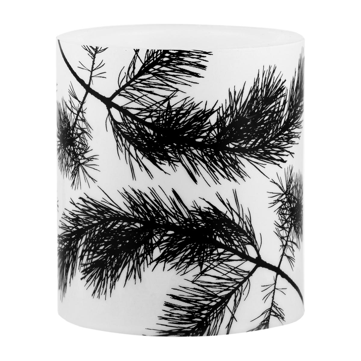 Nordic The Pine block candle 12 cm White-black – image 2