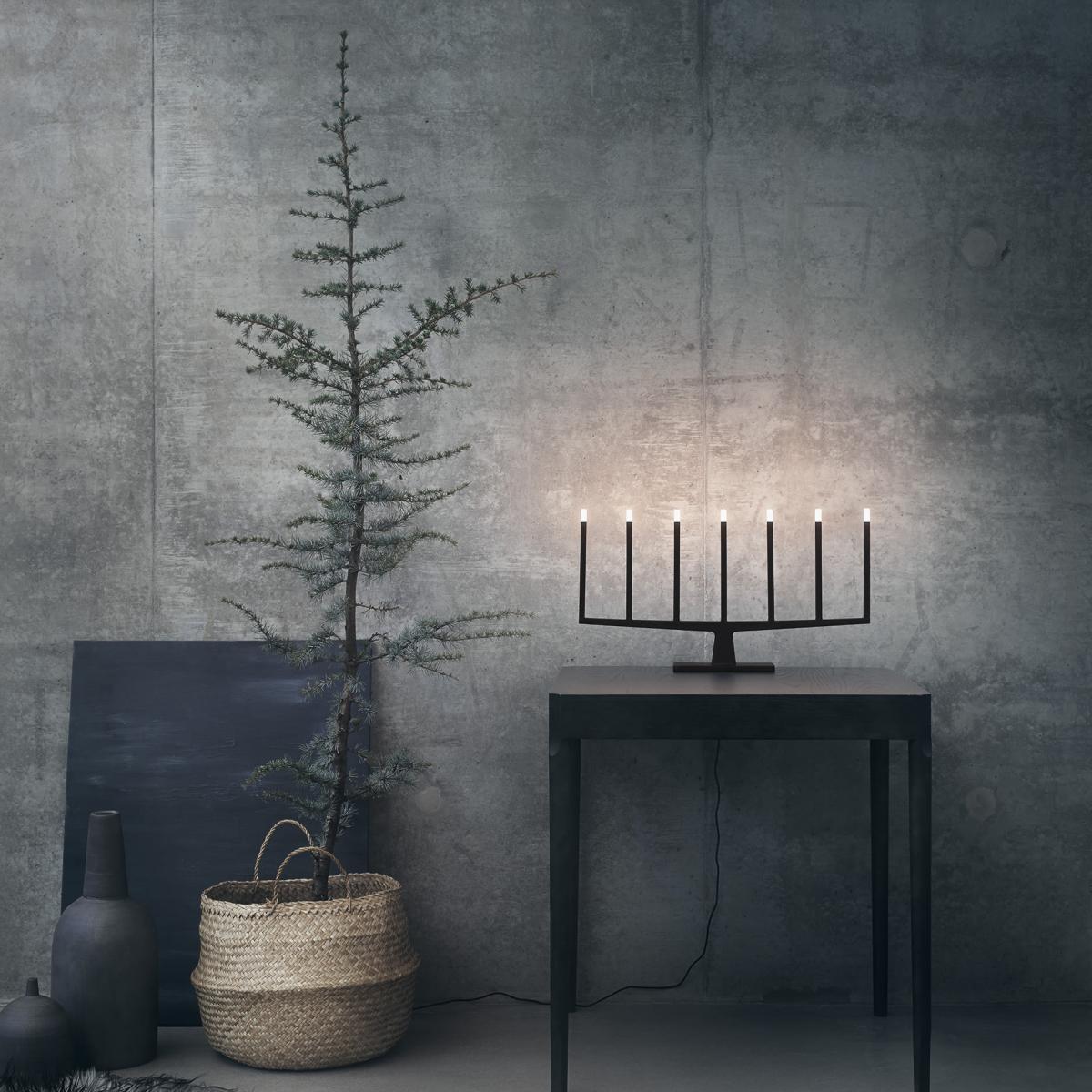 Atelje Lyktan Adventure advent candle 7-arms black – image 2