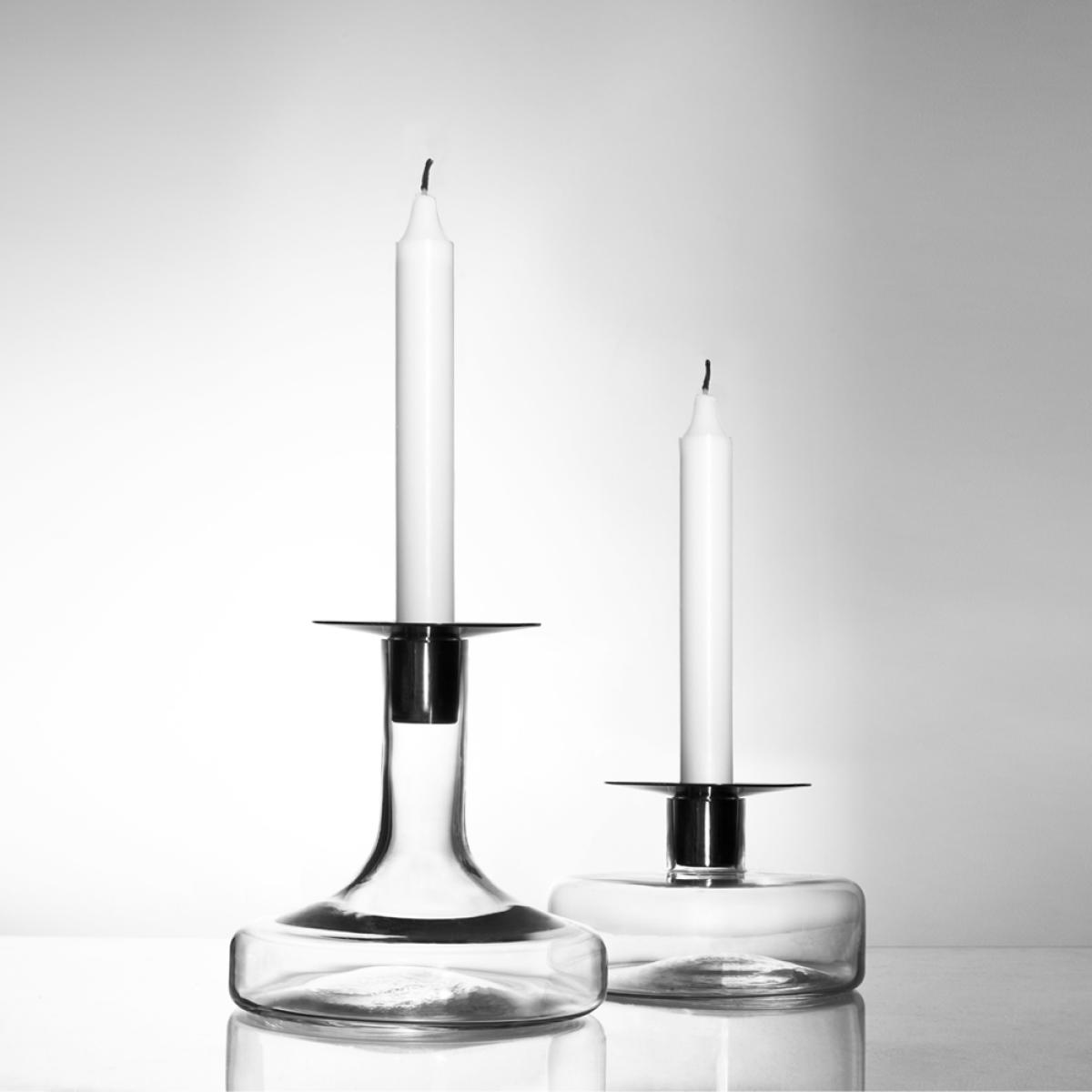 Skrufs Glasbruk Halo candle sticks Clear. large – image 2