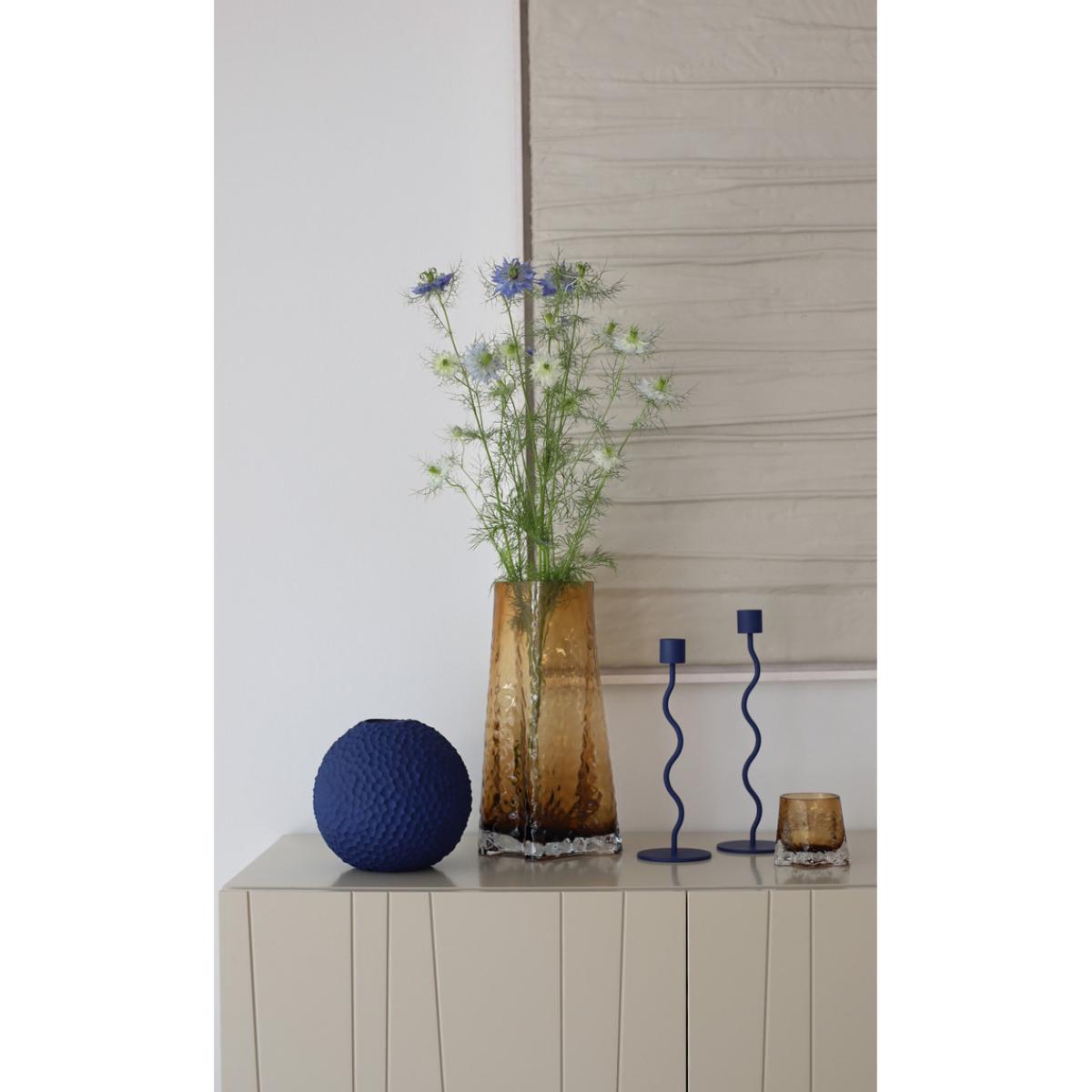 Cooee Design Curved candle holder 23 cm Royal blue – image 2