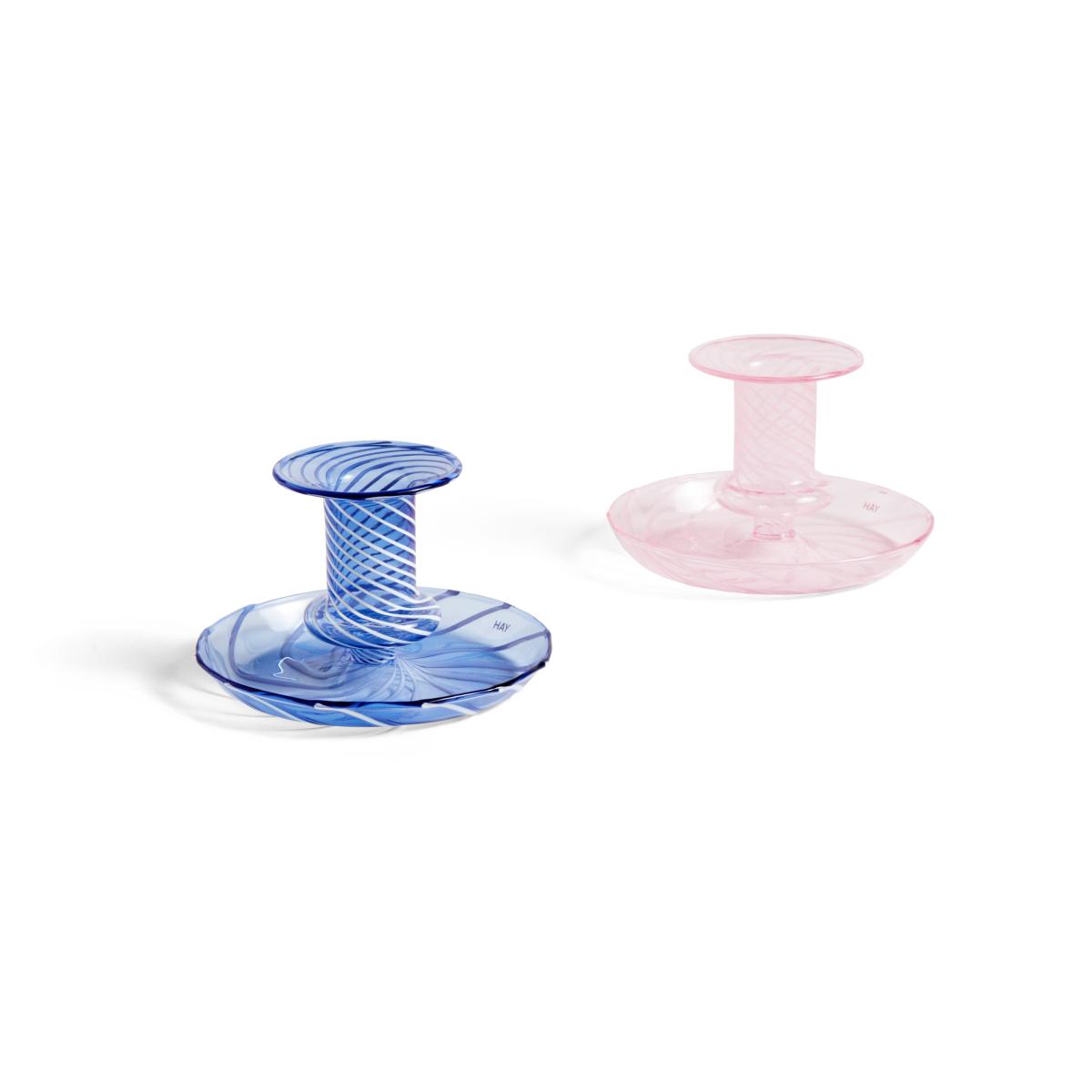 Flare Stripe candle stick Light pink-white rand – image 2