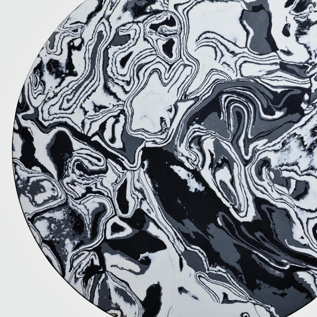 Swirl candle holder large Black-white – image 6