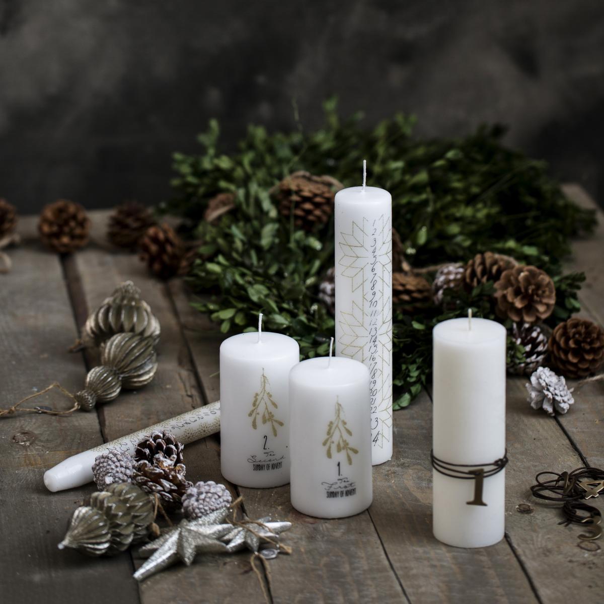 Lene Bjerre Rustic candle 20 cm – image 2