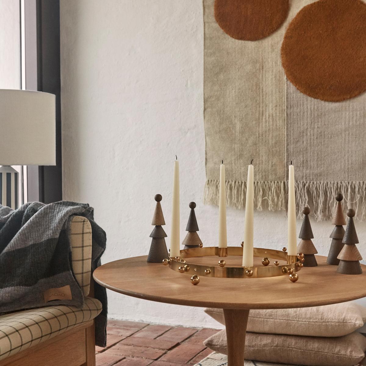 Pearl advent candle brass – image 4