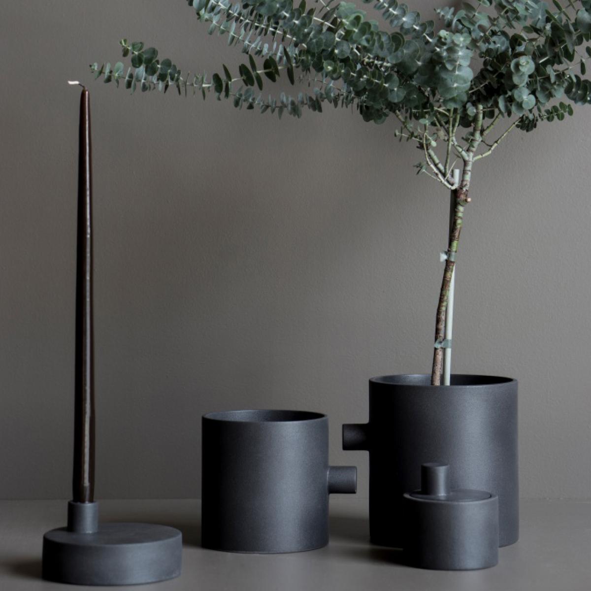 Knob candle sticks cast iron cast iron – image 2