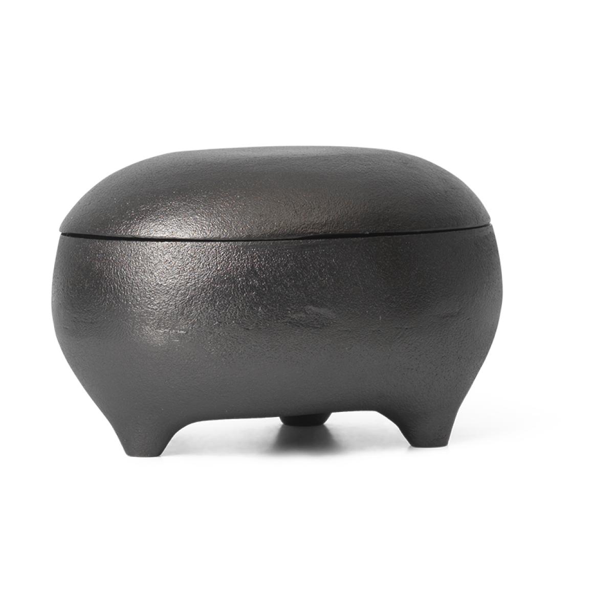 ferm LIVING Evoke twin candle in jar Blackened Aluminium – image 2