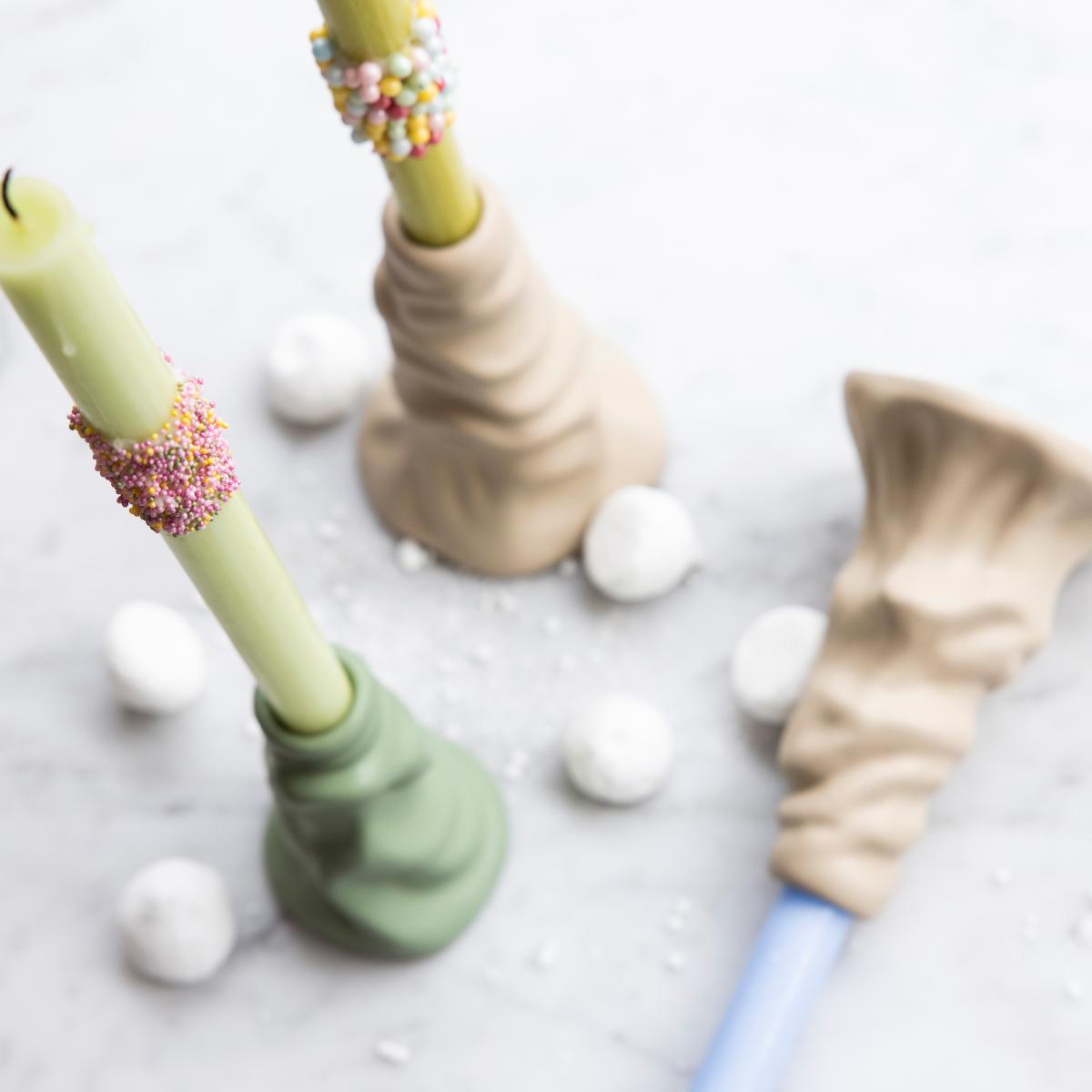 Soft ice cream candle sticks 7.5 cm Green – image 3