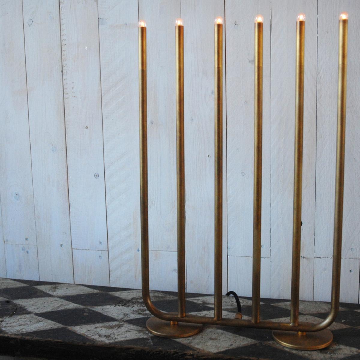 Konsthantverk December 6 candlestick Raw brass – image 2