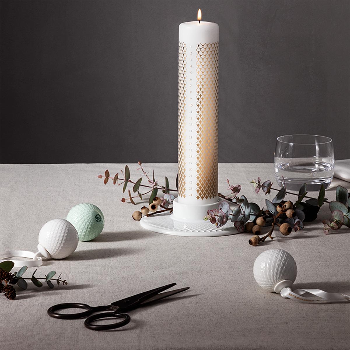 Lyngby Porcelæn Rhombe block candle holder White – image 2