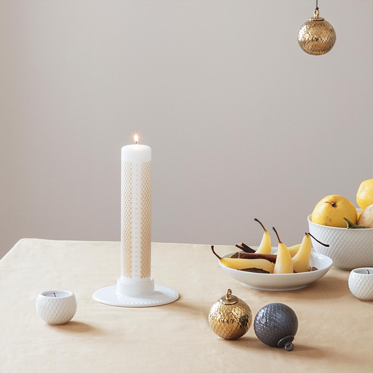 Lyngby Porcelæn Rhombe block candle holder White – image 3