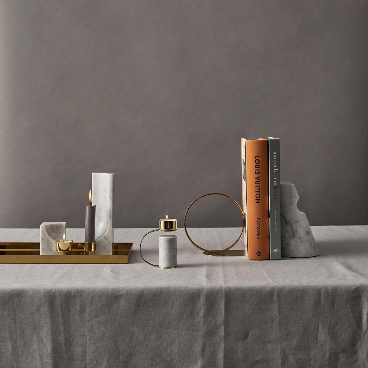 Quarter candle holder carrara – image 3