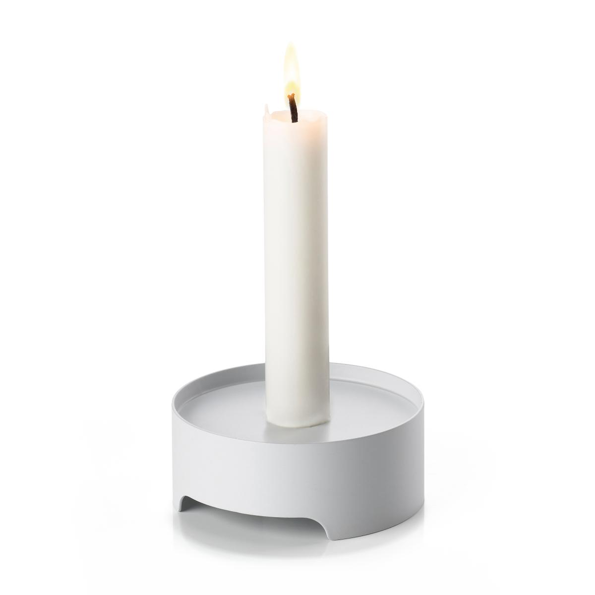 Singles candle sticks Ø9 cm Warm Grey – image 2