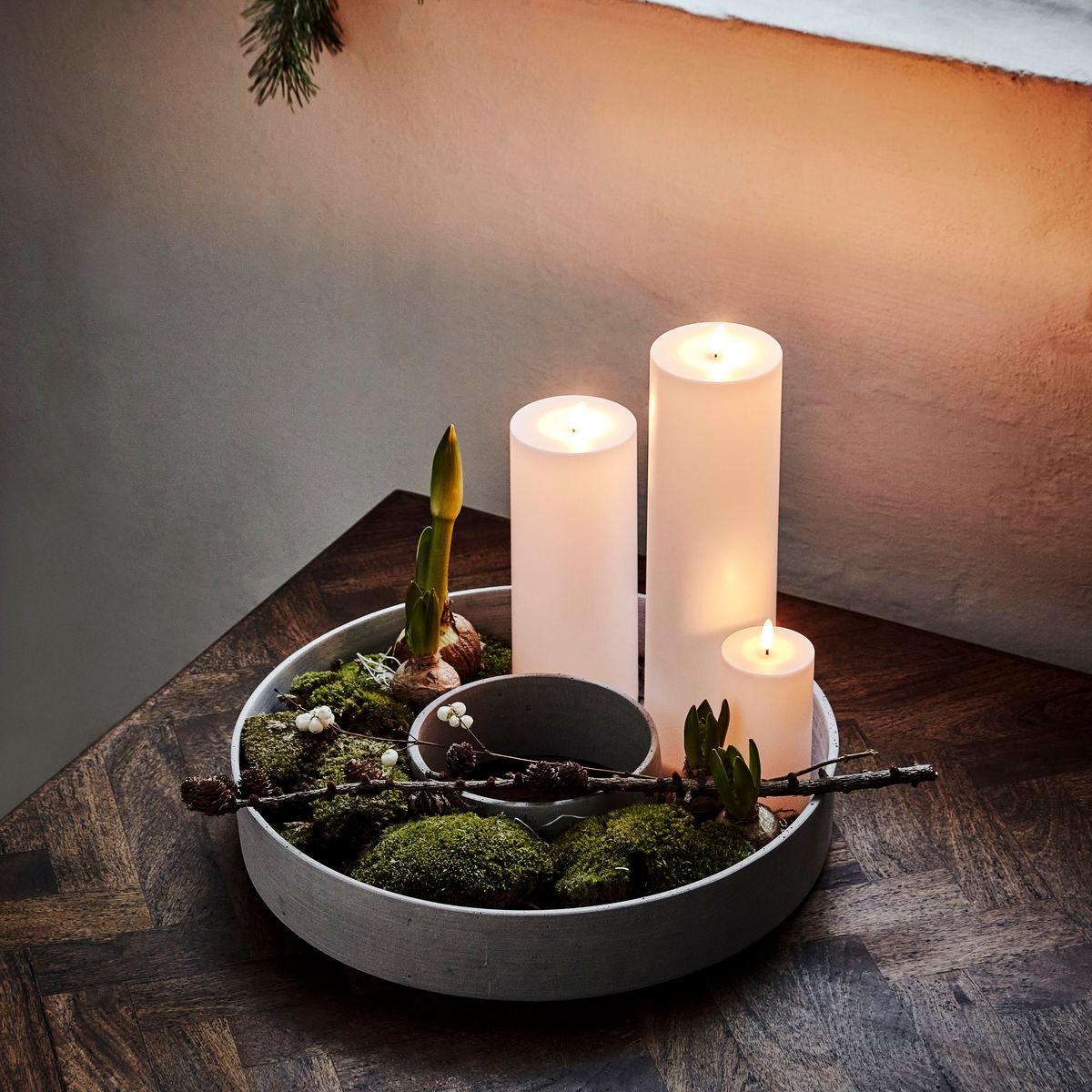 House Doctor The Ring candle sticks for block candle Ø45 cm Concrete – image 4