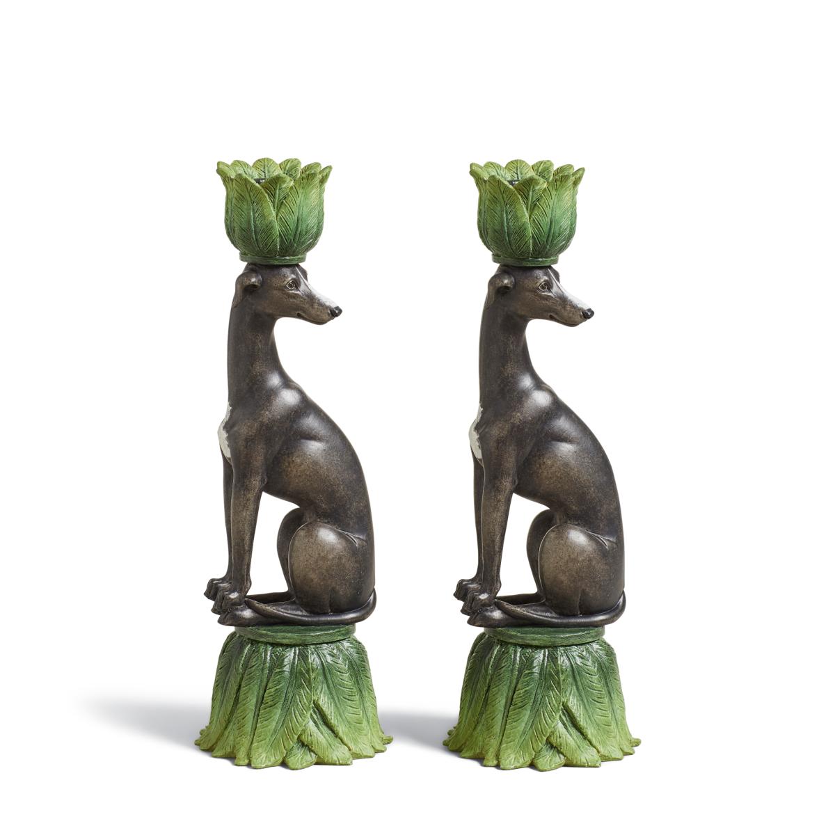 Wezea Whippet Candle Holders - Charcoal – image 2