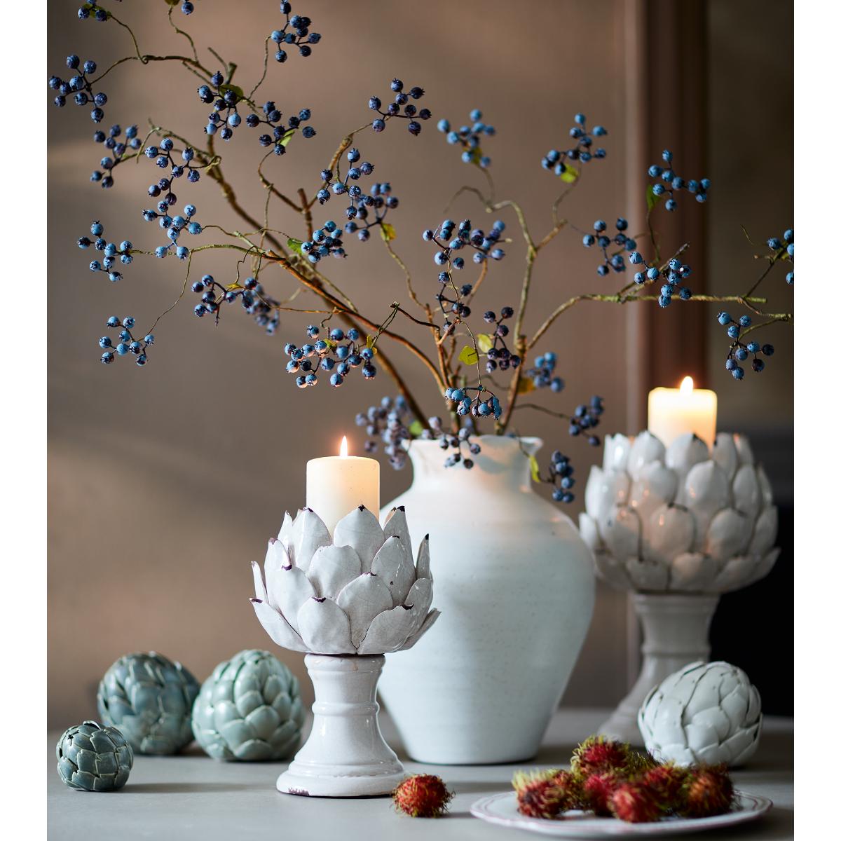 Cardoon Candle Holder, Small - White – image 2