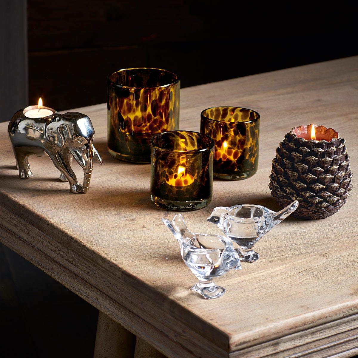 Small Tortoiseshell Candle Holder - Multi – image 2