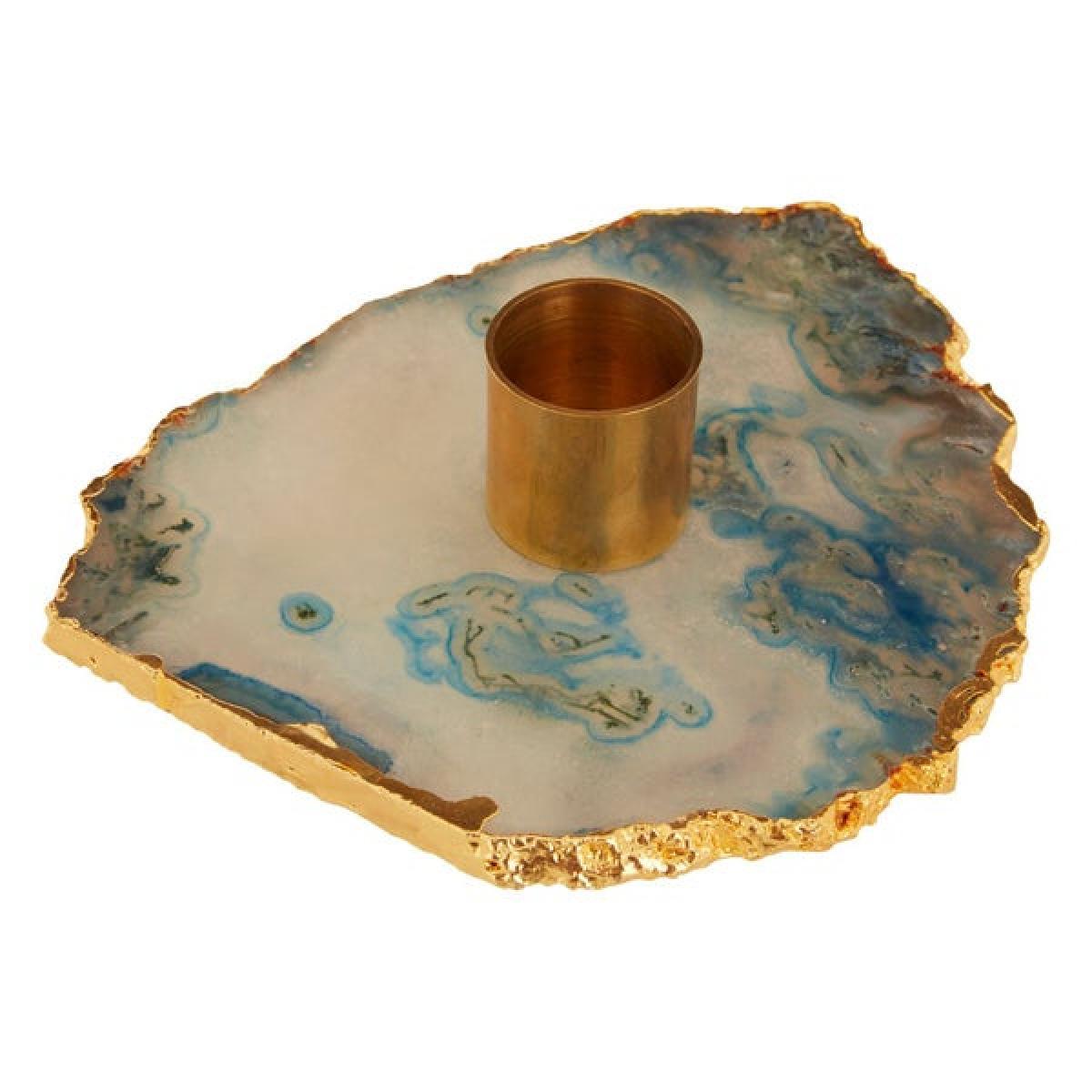 Olivia's Ava Candle Holder Blue and Gold | Outlet / Blue – image 2