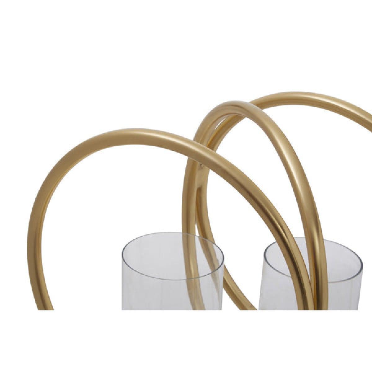 Olivia's Abi Medium Double Gold And Clear Candle Holder – image 6