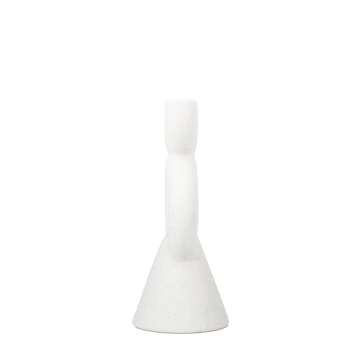 Gallery Interiors Kudos Candlestick in White – image 2