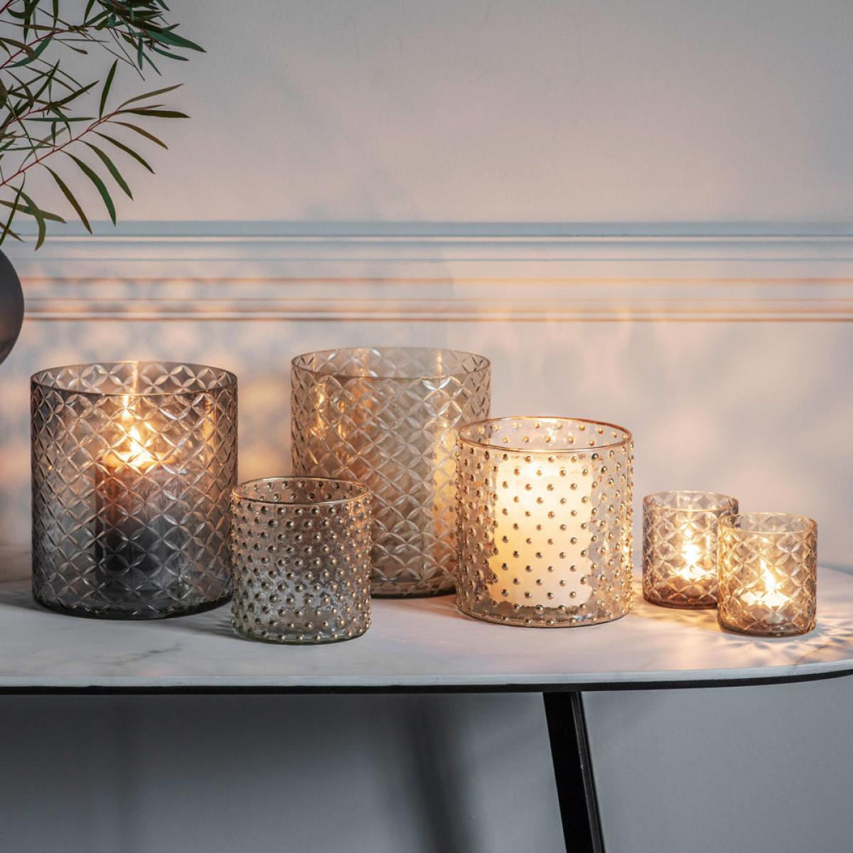 Gallery Interiors Platt Spotty Tealight Holder Gold – image 2