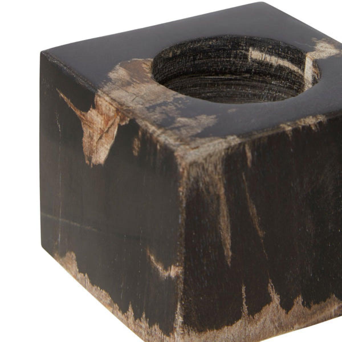 Olivia's Raven Petrified Wood Candle Holder – image 2