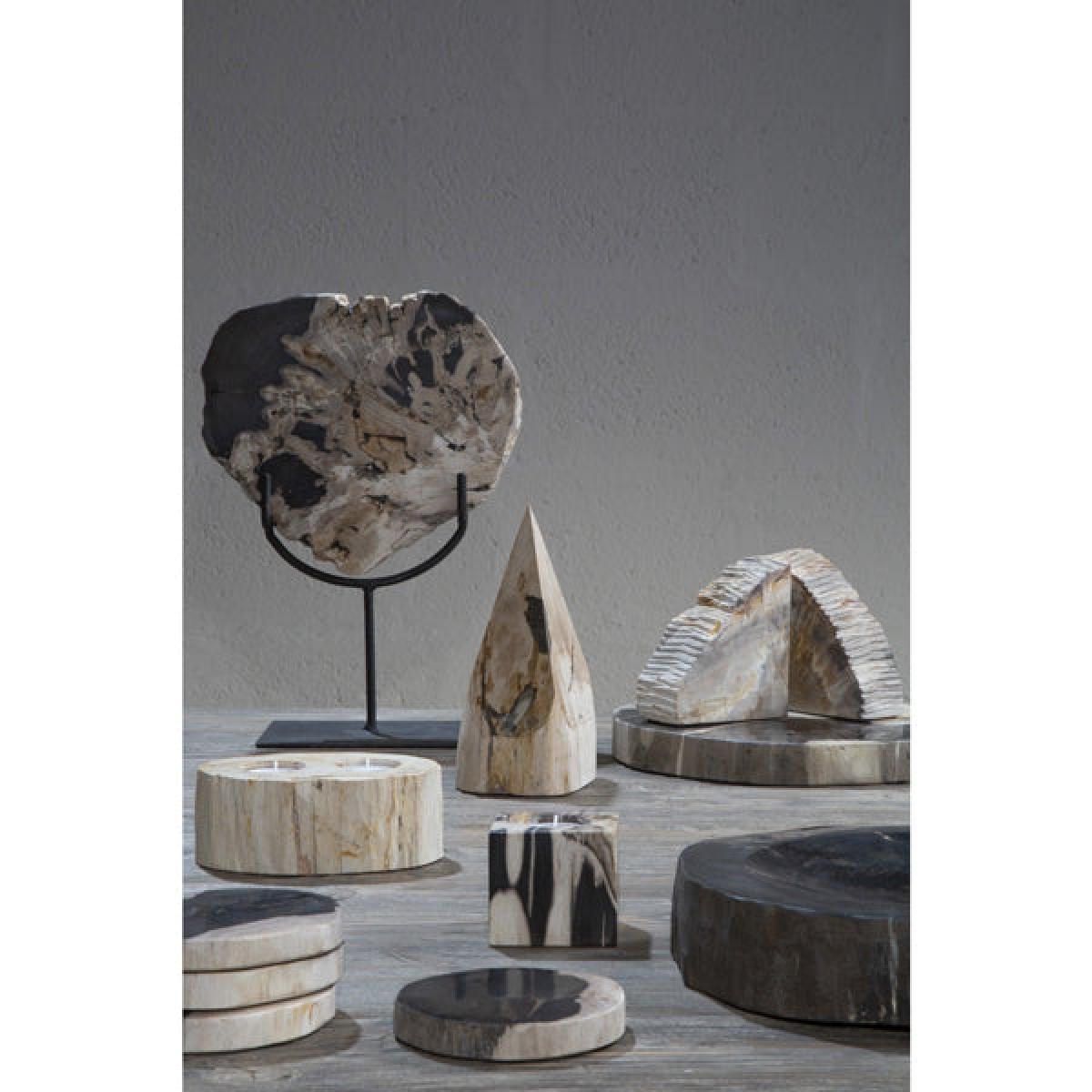 Olivia's Raven Petrified Wood Candle Holder – image 5