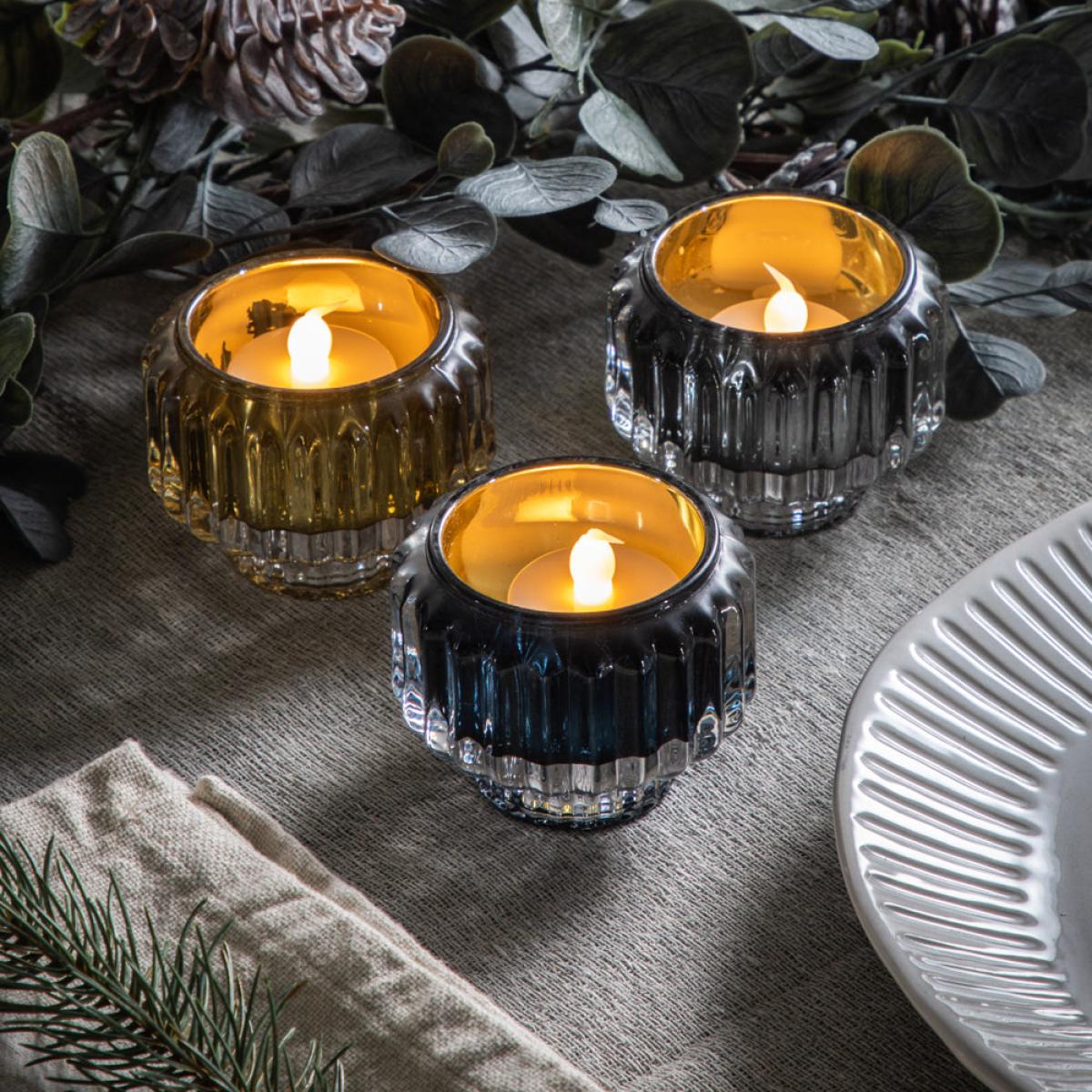 Gallery Interiors Set of 3 Stresa Asstd Tealight Holder – image 2