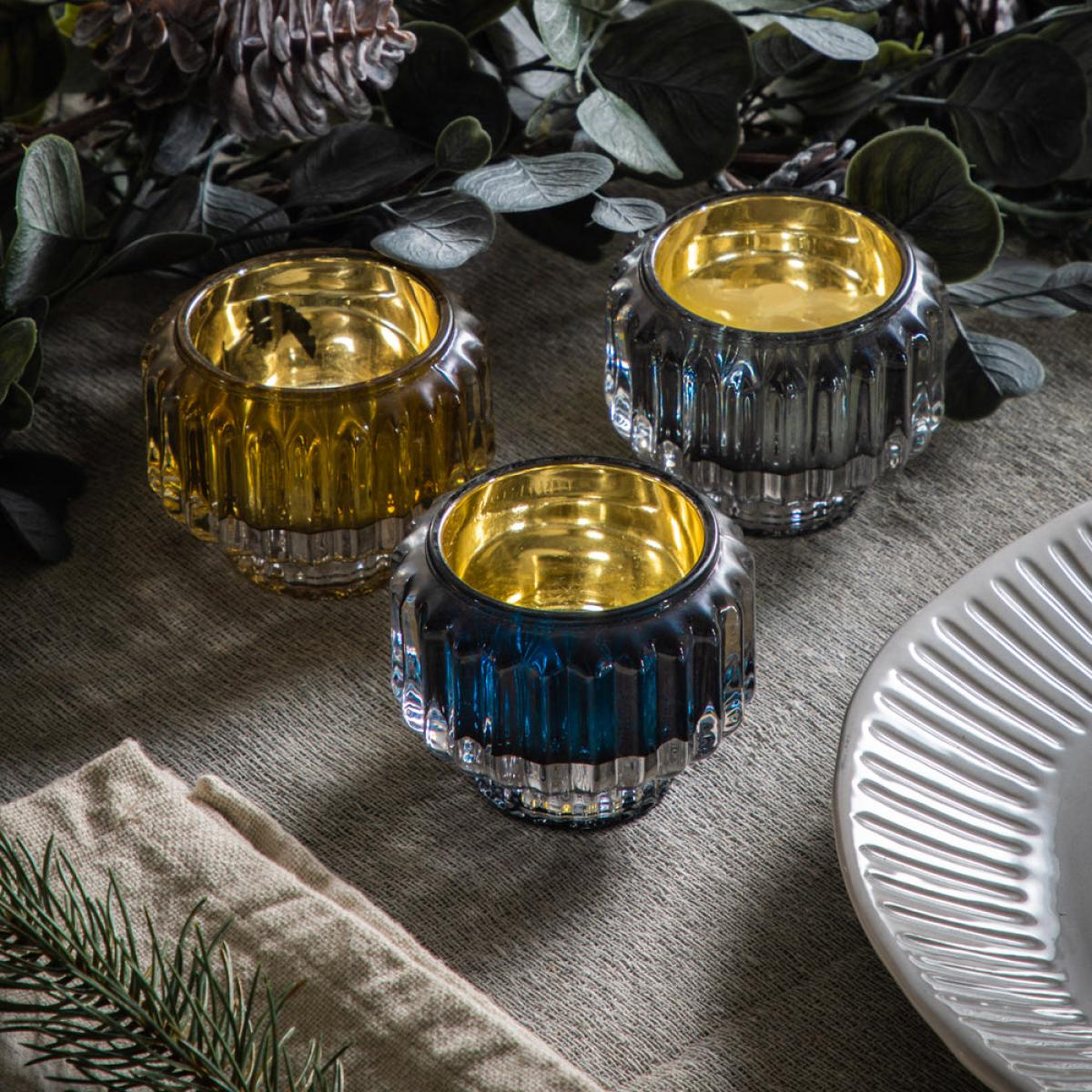 Gallery Interiors Set of 3 Stresa Asstd Tealight Holder – image 3