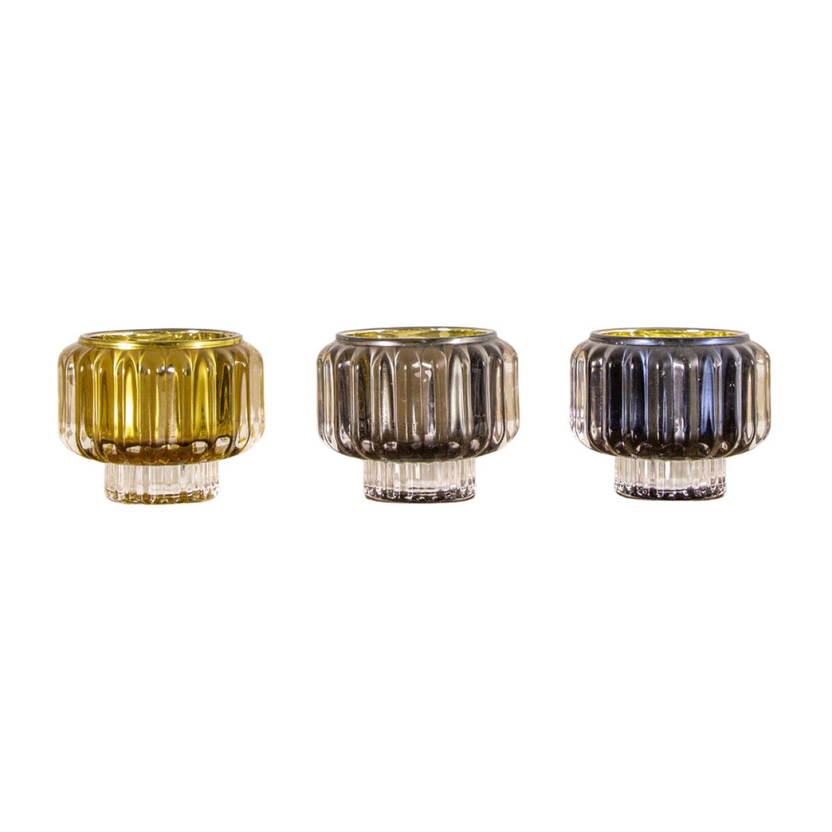 Gallery Interiors Set of 3 Stresa Asstd Tealight Holder – image 1