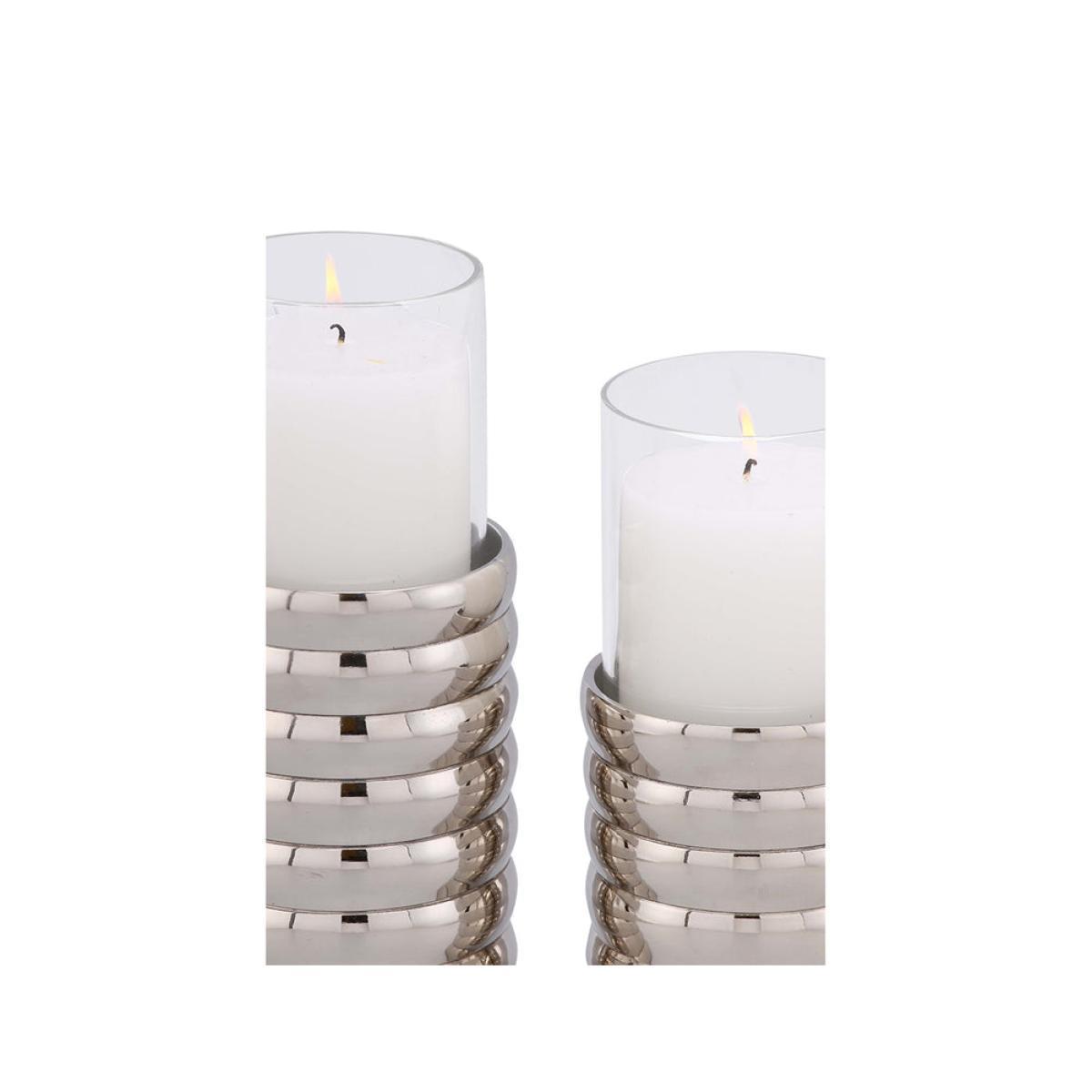 Liang & Eimil Pillar Holder Ribbed Nickel Plated Medium – image 4