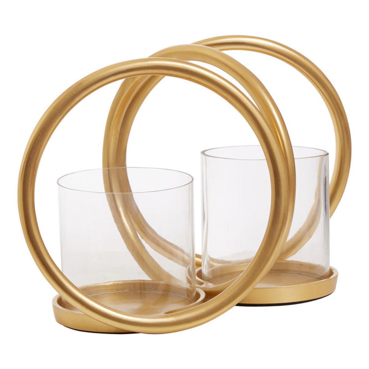 Olivia's Double Ring Gold Candle Holder / Large – image 3
