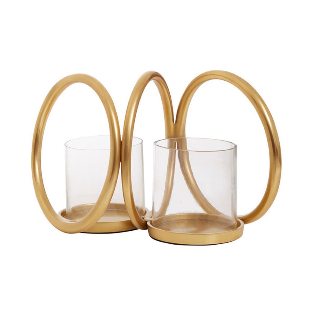 Olivia's Double Ring Gold Candle Holder / Large – image 8