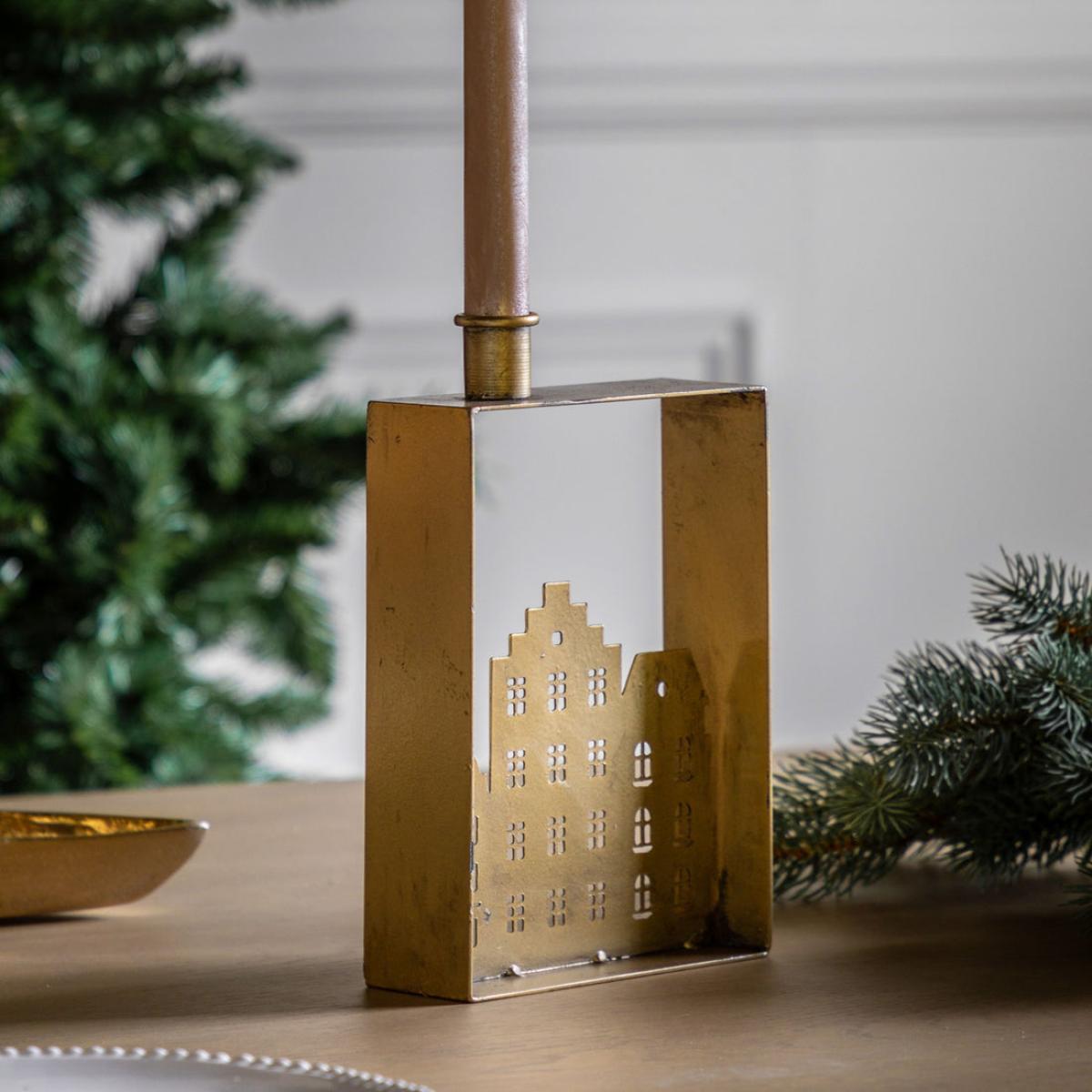 Gallery Interiors Casa Candleholder in Gold / Small – image 2