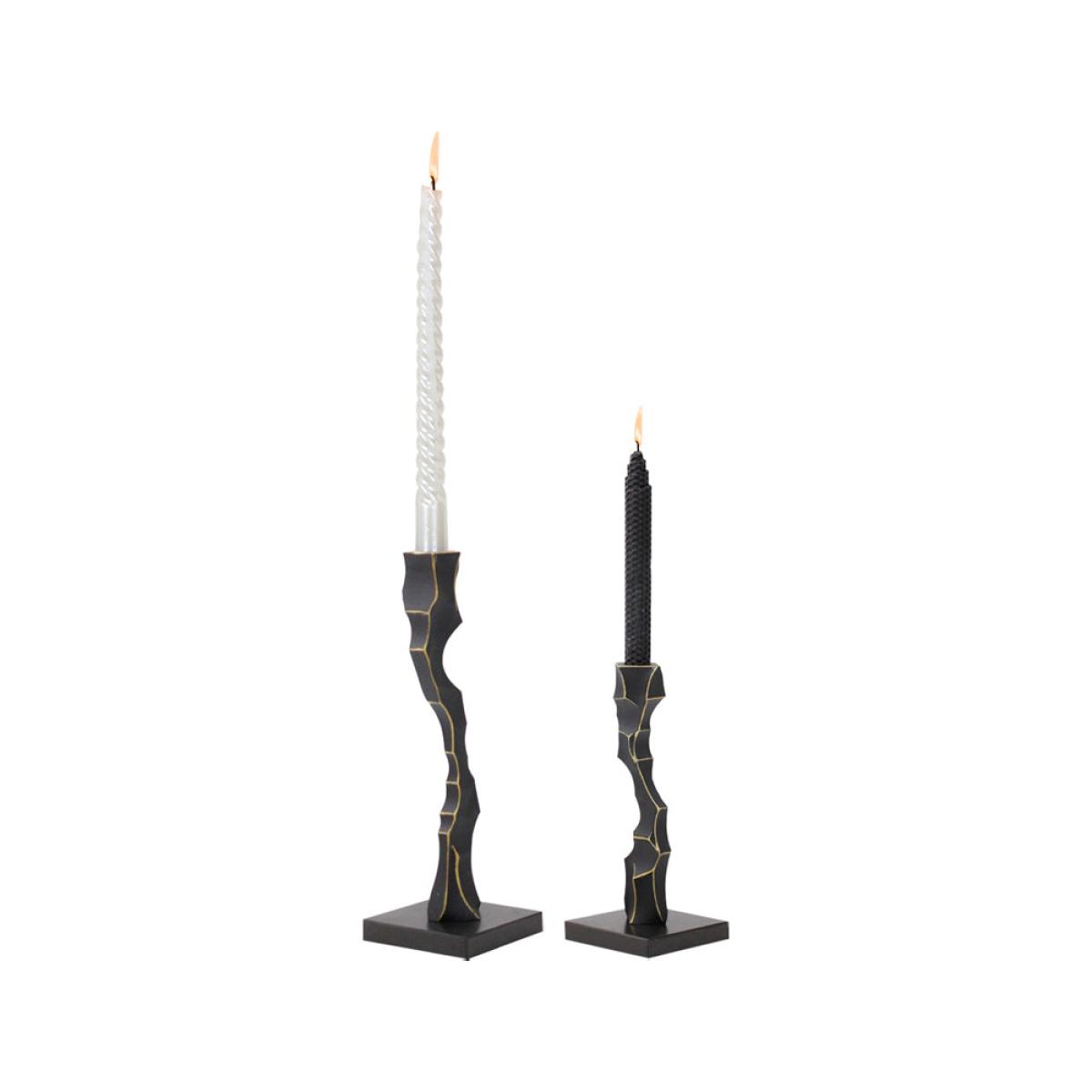 Liang & Eimil Storm Candlestick - Black Marble & Resin / Large – image 5
