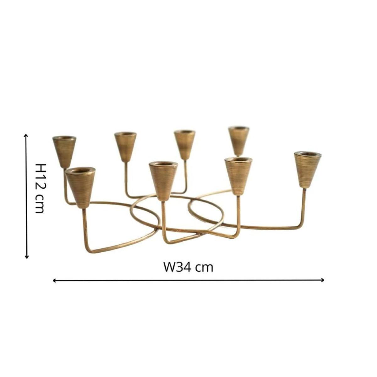 Ivyline Circular 8 Pc Candle Holder in Antique Bronze – image 4