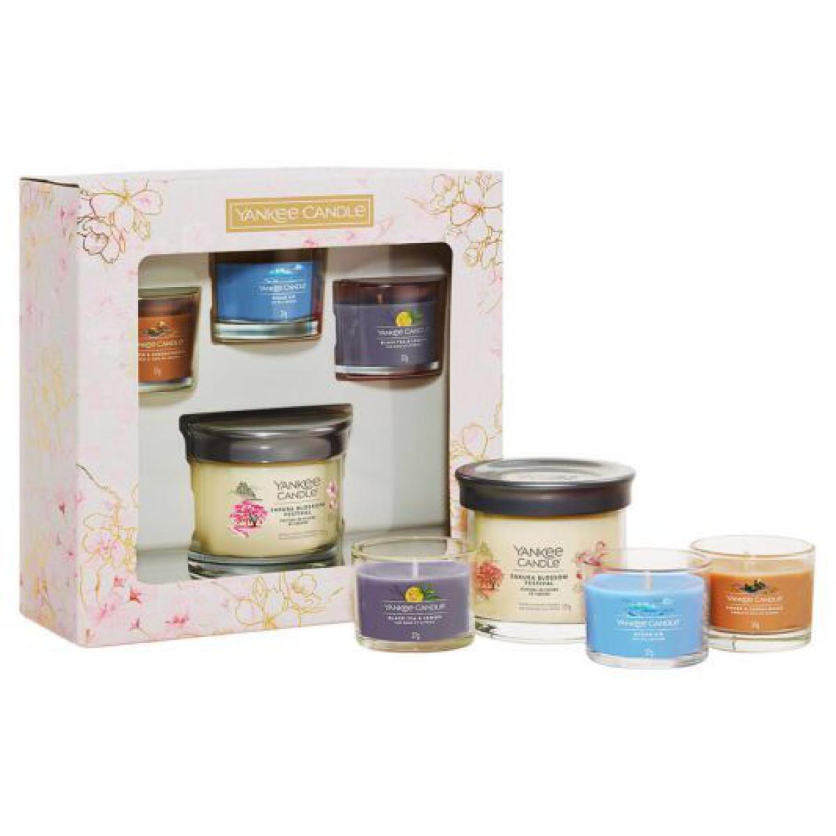 Yankee Candle Sakura Blossom Festival Small Tumbler 3 Filled Votive Gift Set – image 2