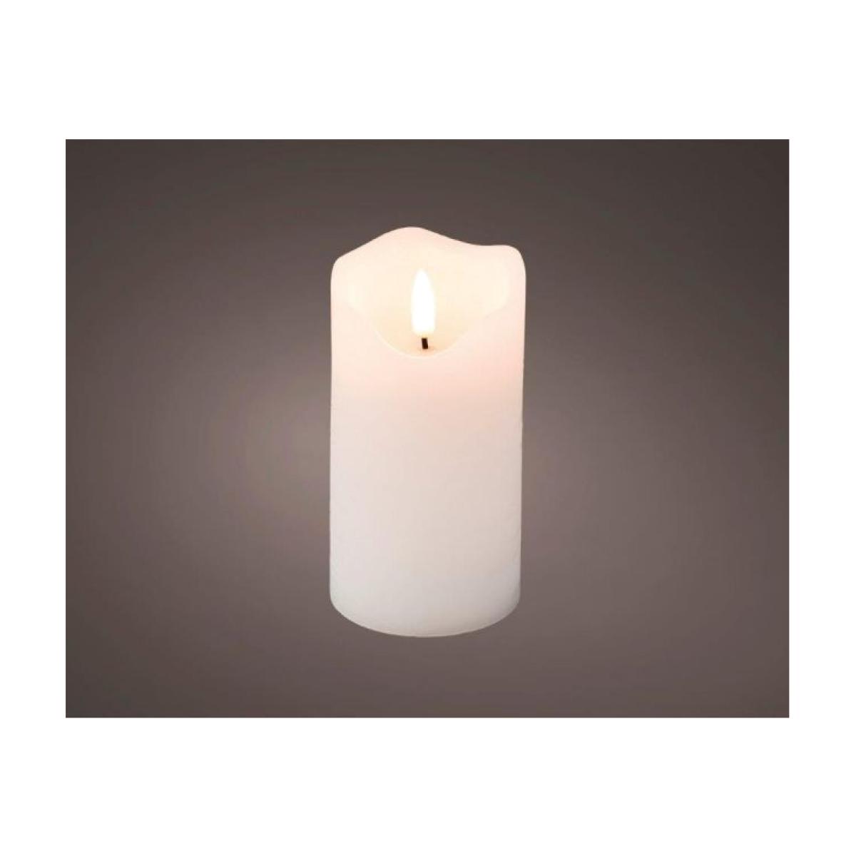 Kaemingk 13cm LED Wick White Candle – image 1