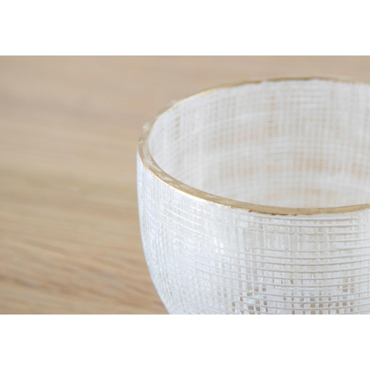 Luz Glass Tealight Holder with Gold Rim – image 3