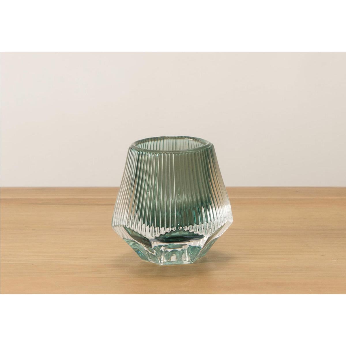 Zora Tealight Holder in Teal, Set of Three – image 1