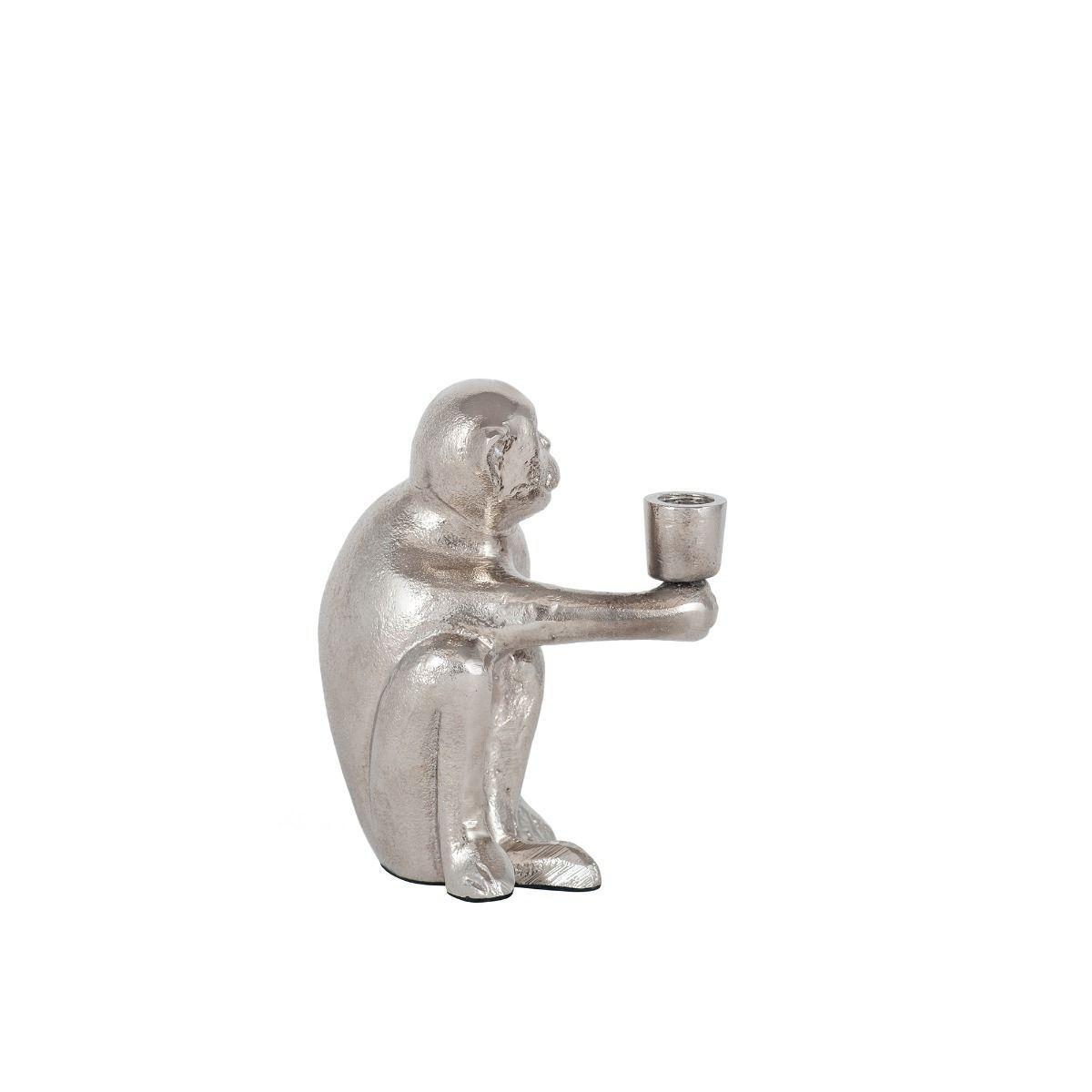 Silver Monkey Candlestick Holder – image 2