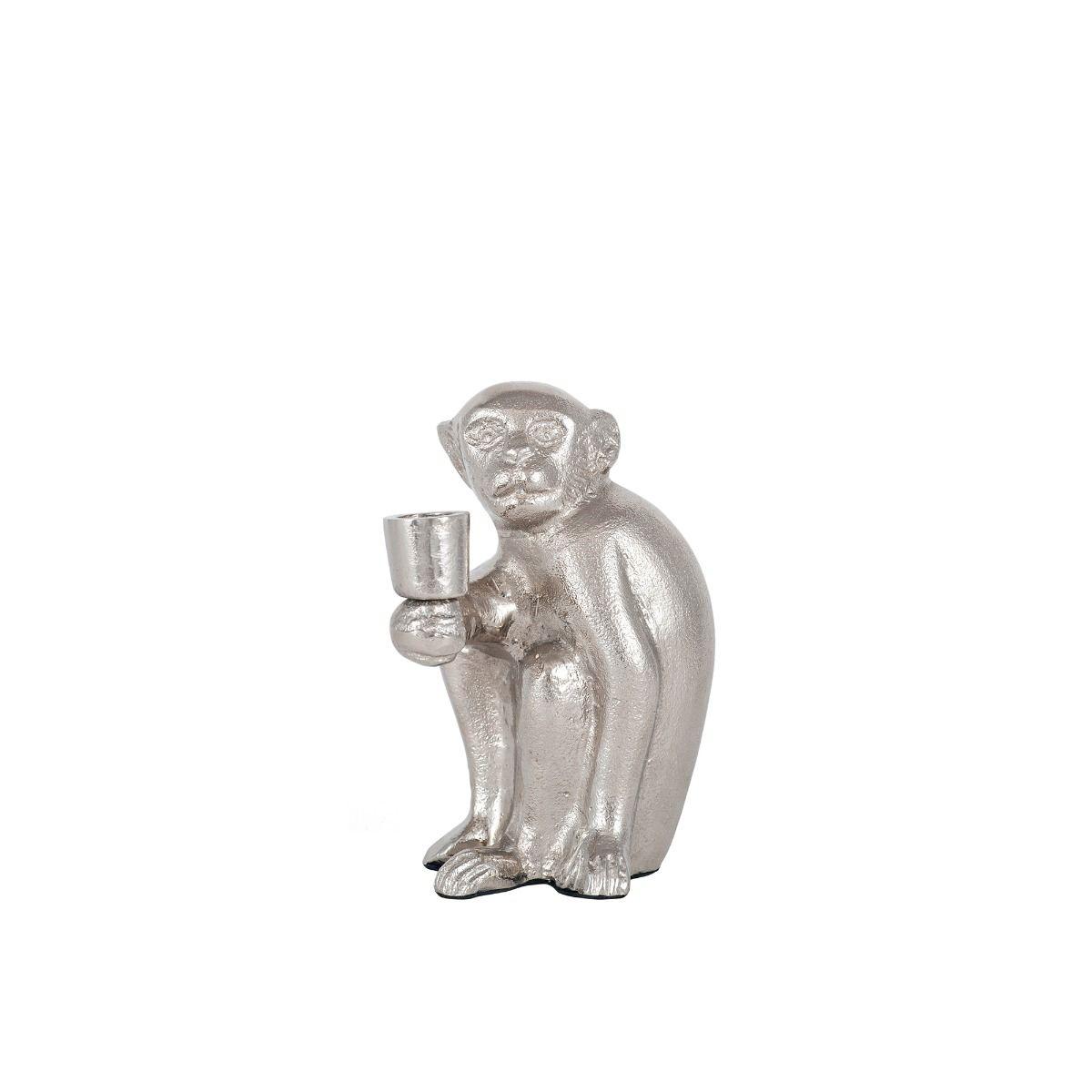 Silver Monkey Candlestick Holder – image 3