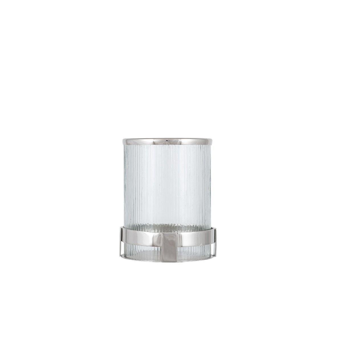 Hurricane Silver Glass Candle Holder – image 2