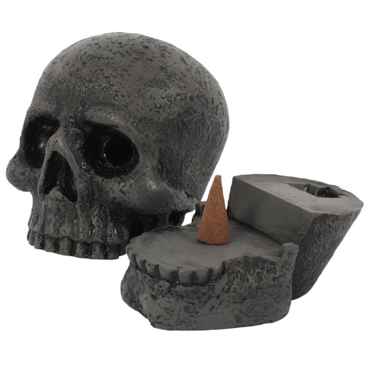 Skull Design Incense Cone Holder - Grey – image 4