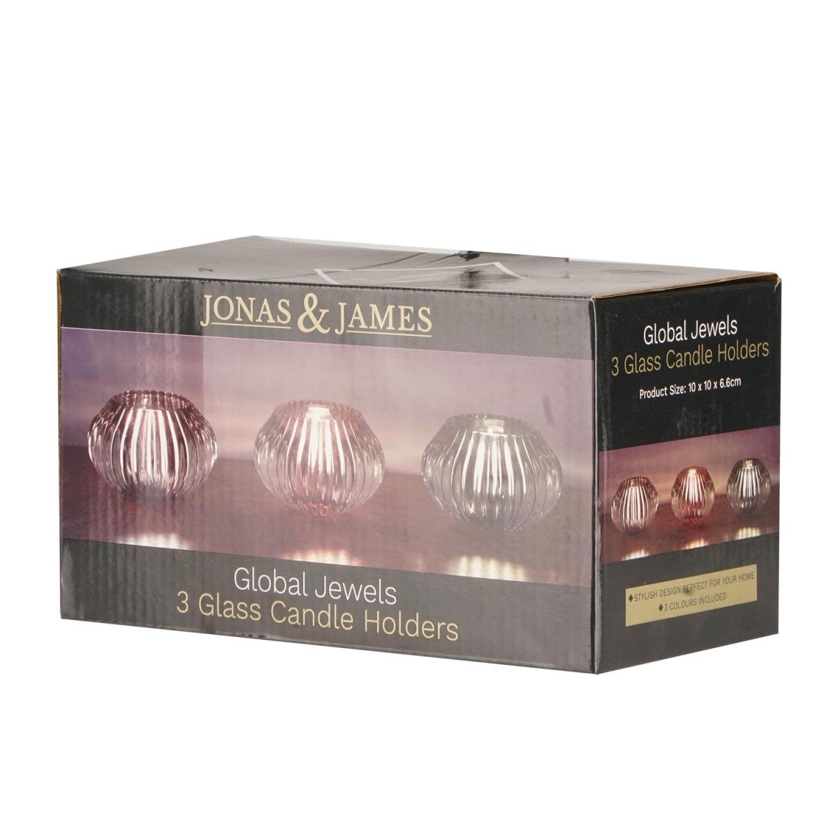 Set of 3 Glass Candle Holders – image 6