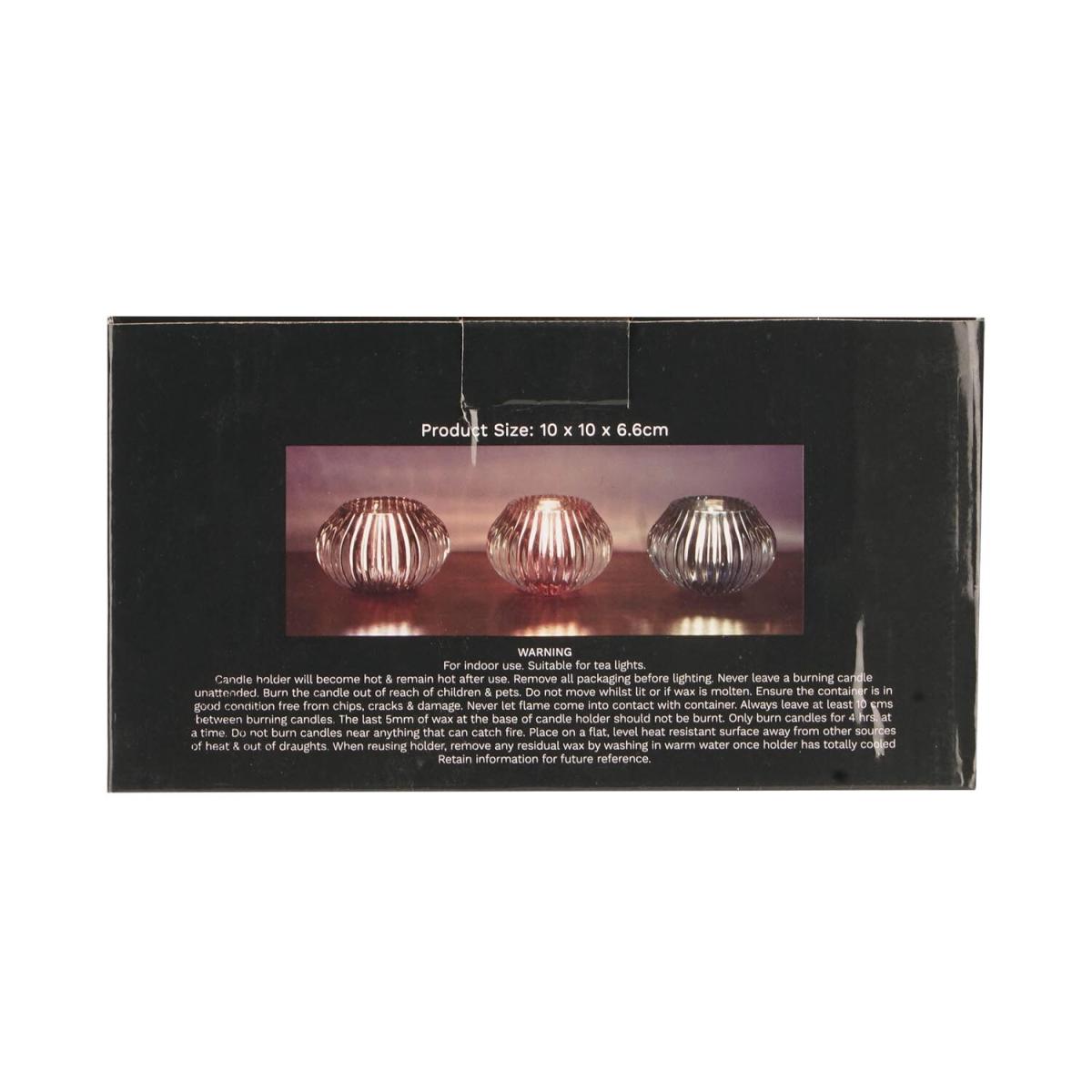 Set of 3 Glass Candle Holders – image 7