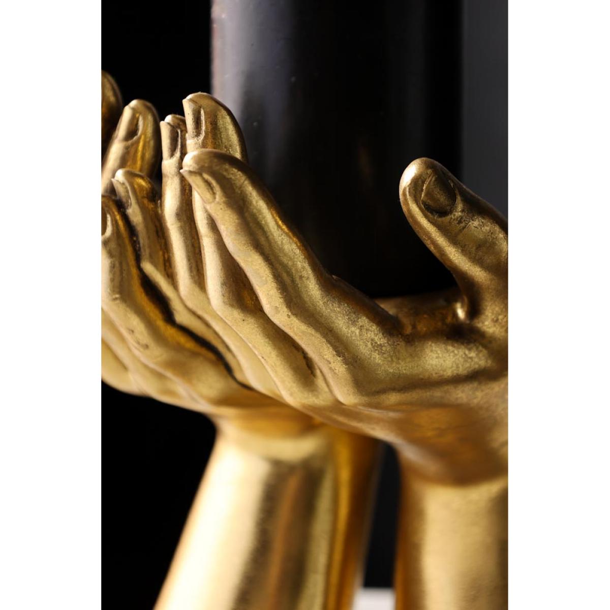 Antique Gold Palm Hand Candle Holder – image 4