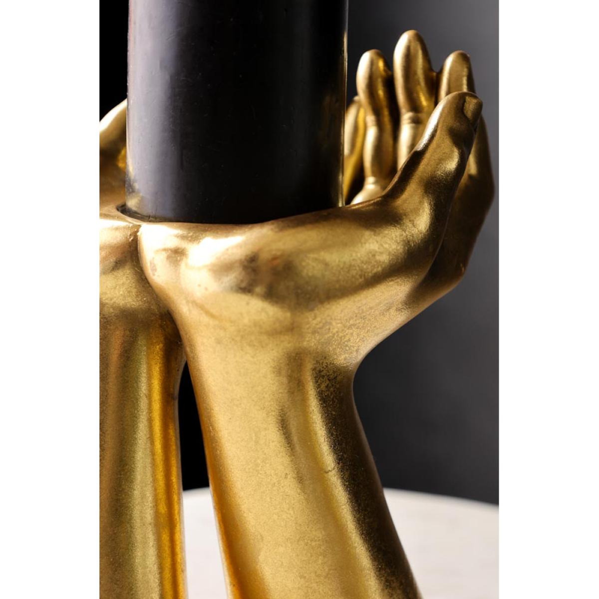 Antique Gold Palm Hand Candle Holder – image 5