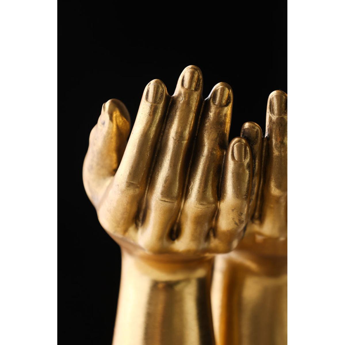 Antique Gold Palm Hand Candle Holder – image 6
