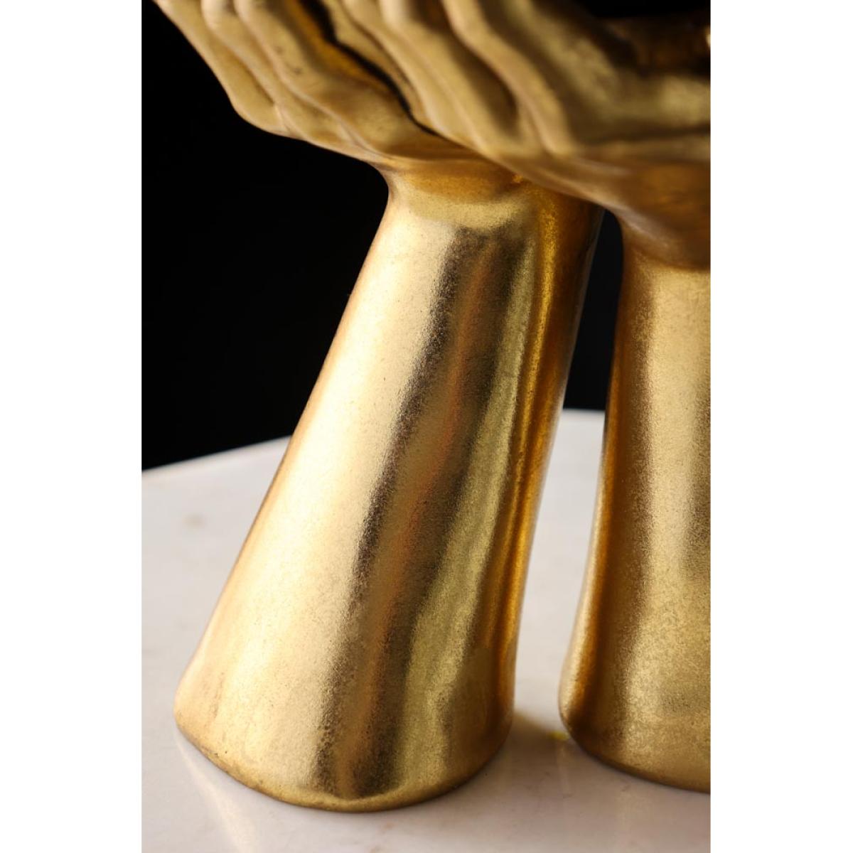 Antique Gold Palm Hand Candle Holder – image 7