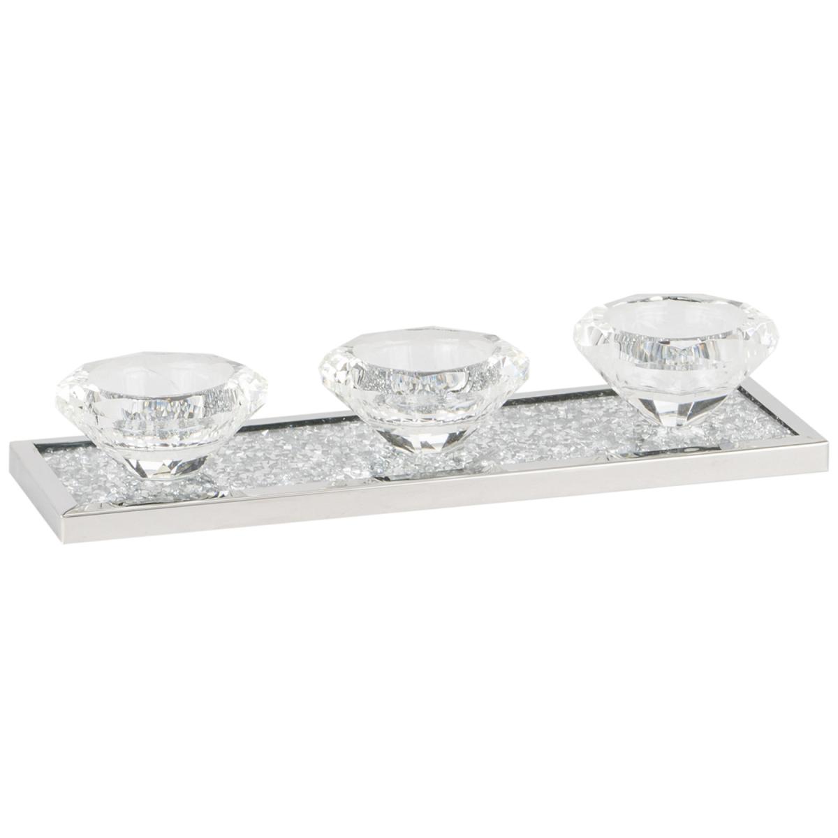 Crushed Crystal 3 Tealight Holder – image 2